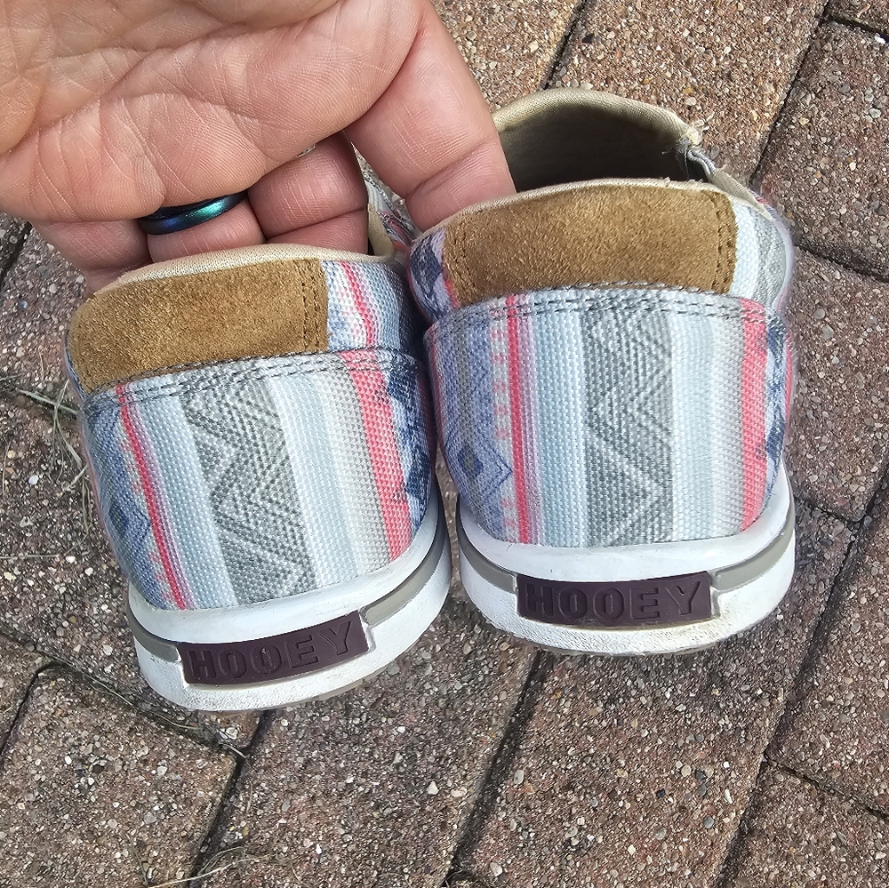 Twisted X Boots Hooey Slip On Loper Loafer Women's Sz 7 M Pink/Multi (NIB) - Picture 5 of 6